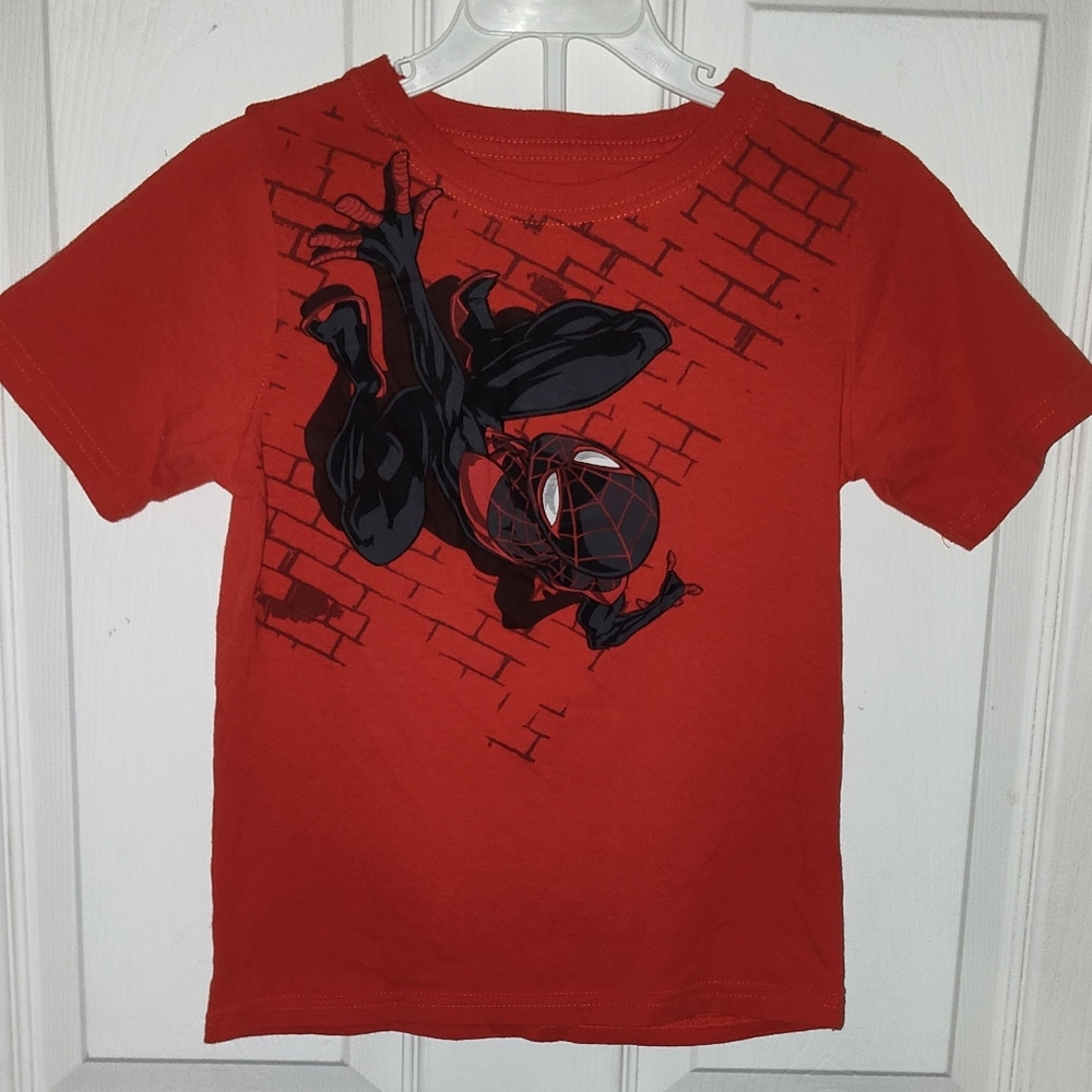 Marvel Spider Man Miles Morales Short Sleeve Tee Boys Size 7 EUC